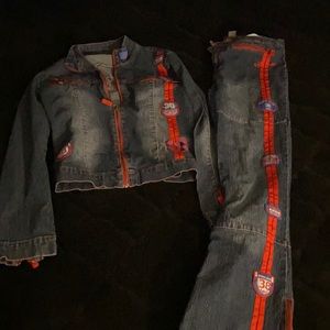 Women Denim Two Piece Outfit